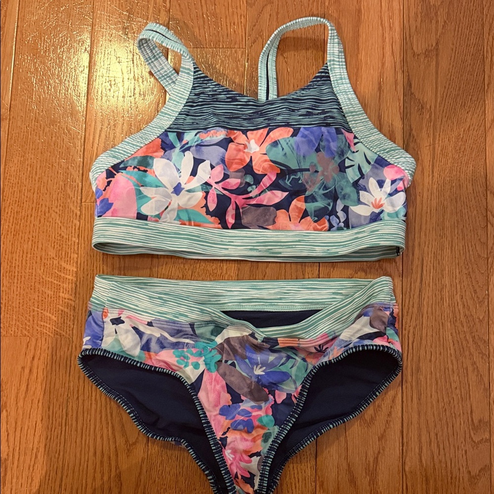 Athleta girl Floral Kids Swim Set